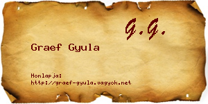 Graef Gyula névjegykártya